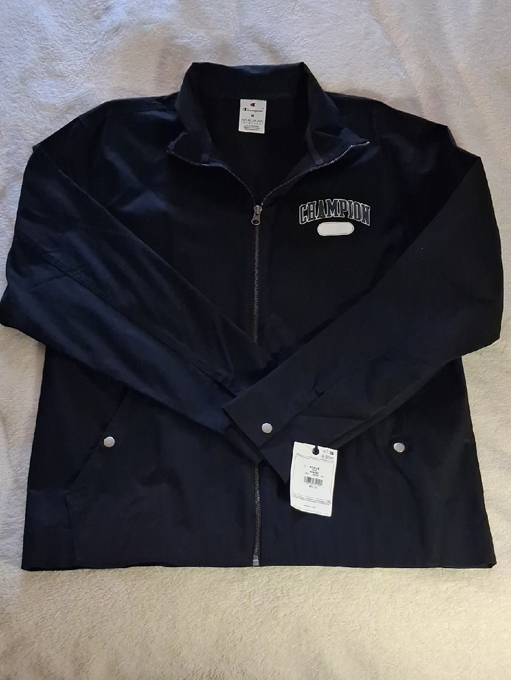Champion Men’s Black Lightweight Zip Jacket NWT SIZE MEDIUM